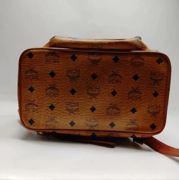 MCM BackPack Bag  Vicetos Monogram Brown PVC 1431R - Picture 5 of 9